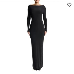 Naked Wardrobe $118 Hourglass Mesh Back Maxi Dress NWOT